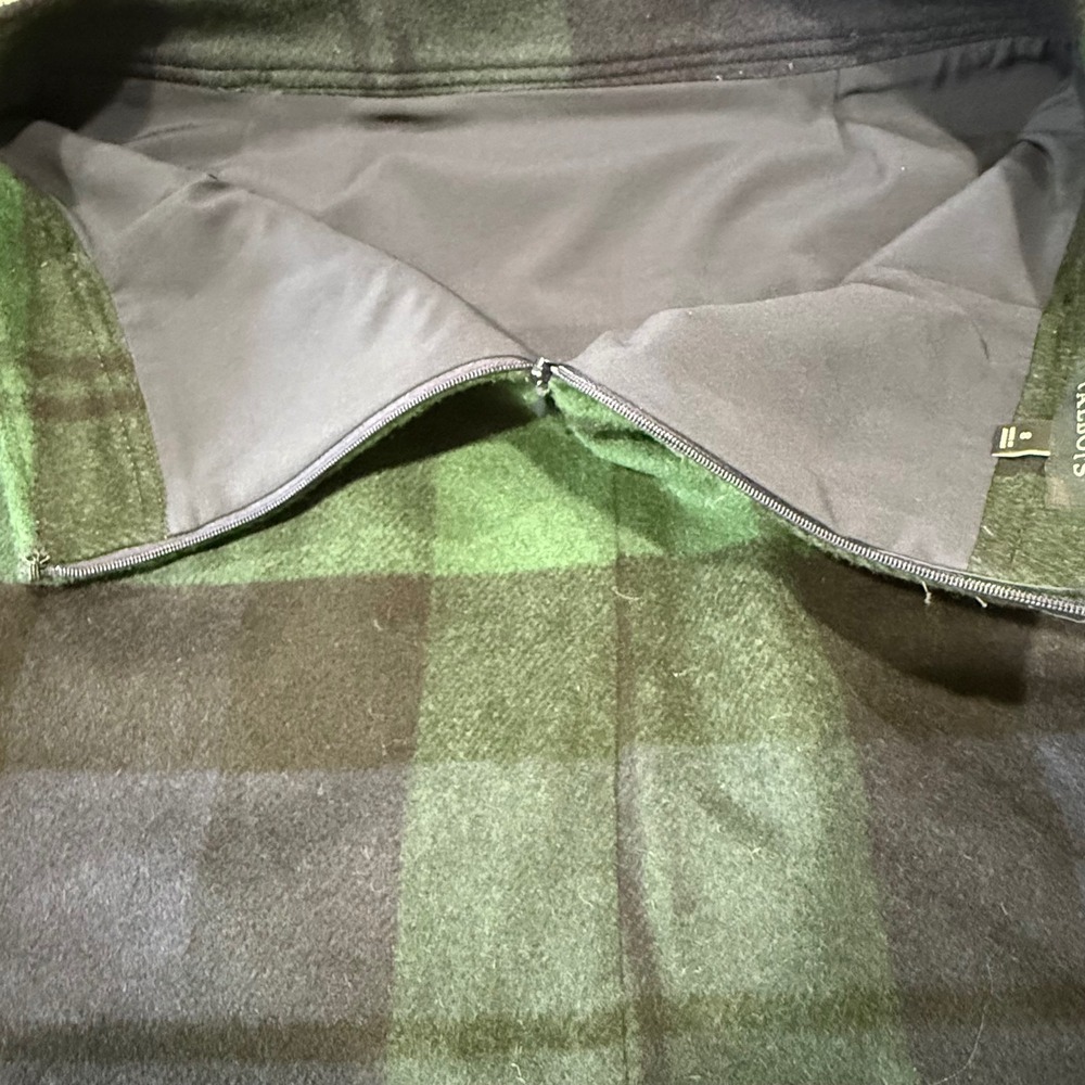 Talbots Womens Green Navy Plaid Wool Blend Pencil Skirt Size 8 Black Watch Posh - Picture 6 of 9